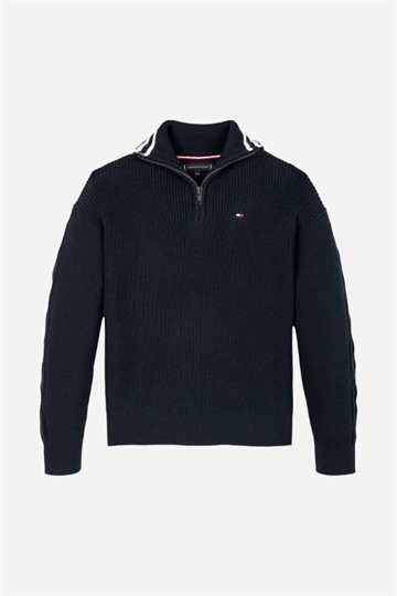 Tommy Hilfiger Turtleneck Half Zip - Desert Sky